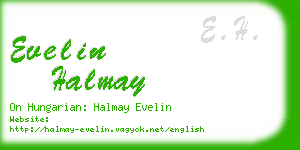 evelin halmay business card